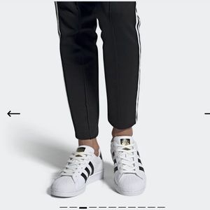 womens white adidas black stripes